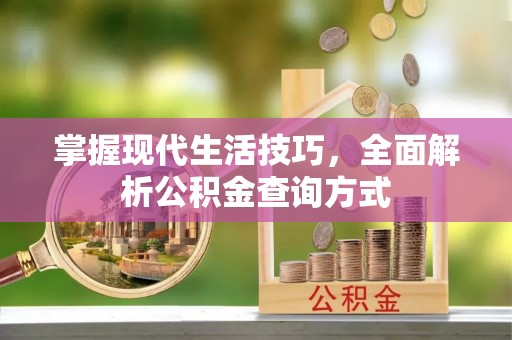 花坛掌握现代生活技巧，全面解析公积金查询方式